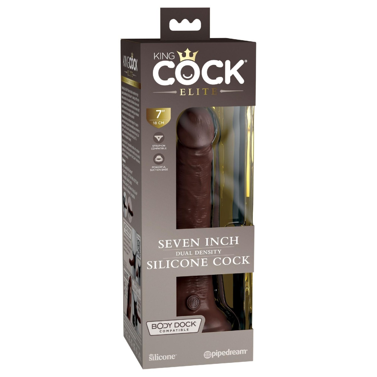 Dildo curvo ventosa marrone cock