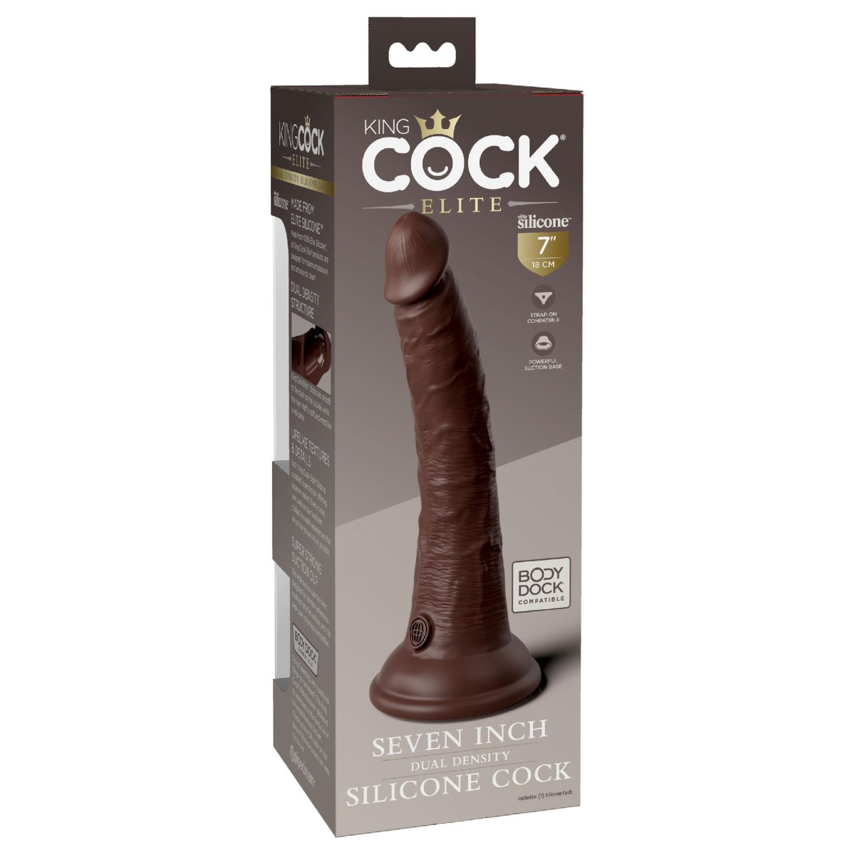 Dildo curvo ventosa marrone cock