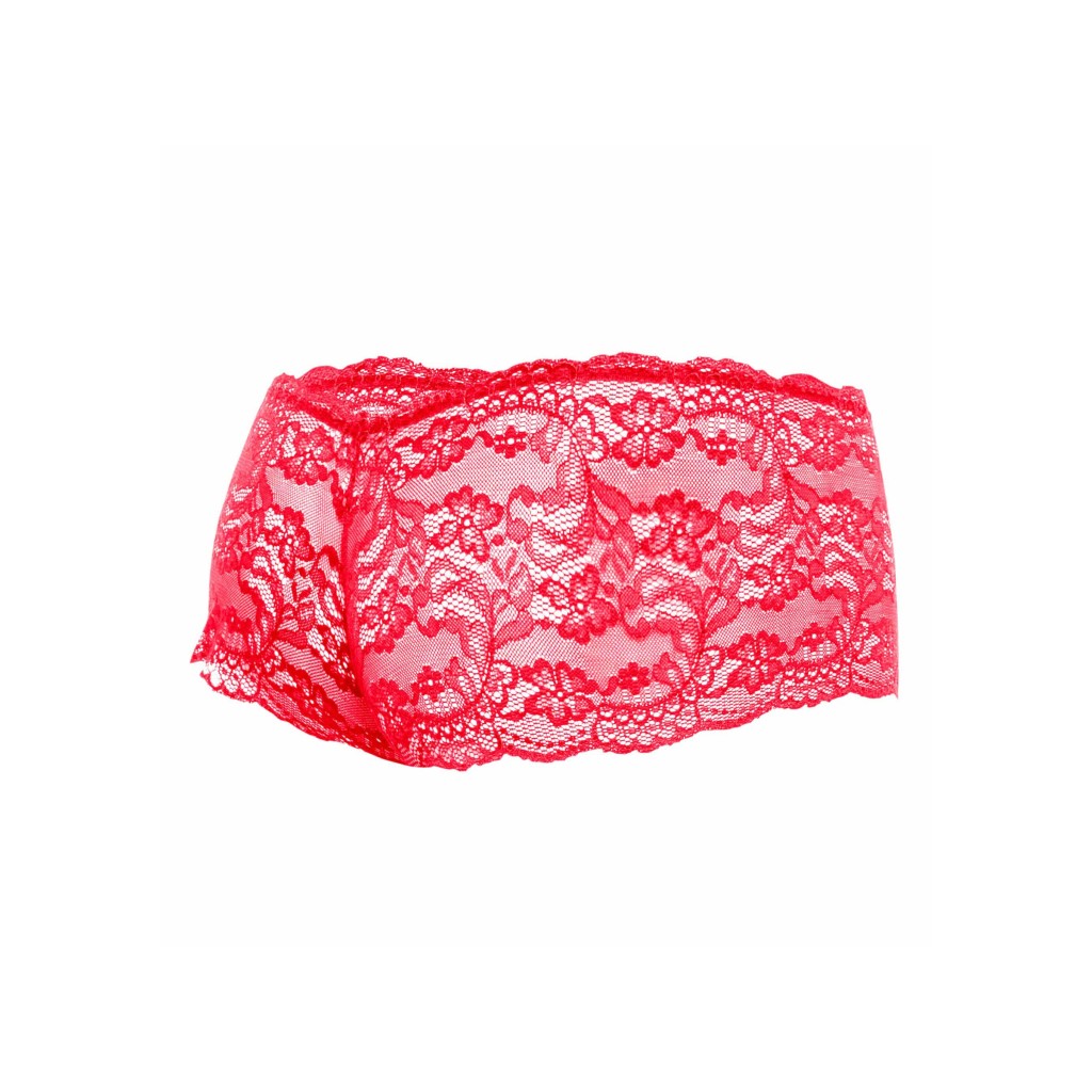 Boxer uomo in pizzo rosso