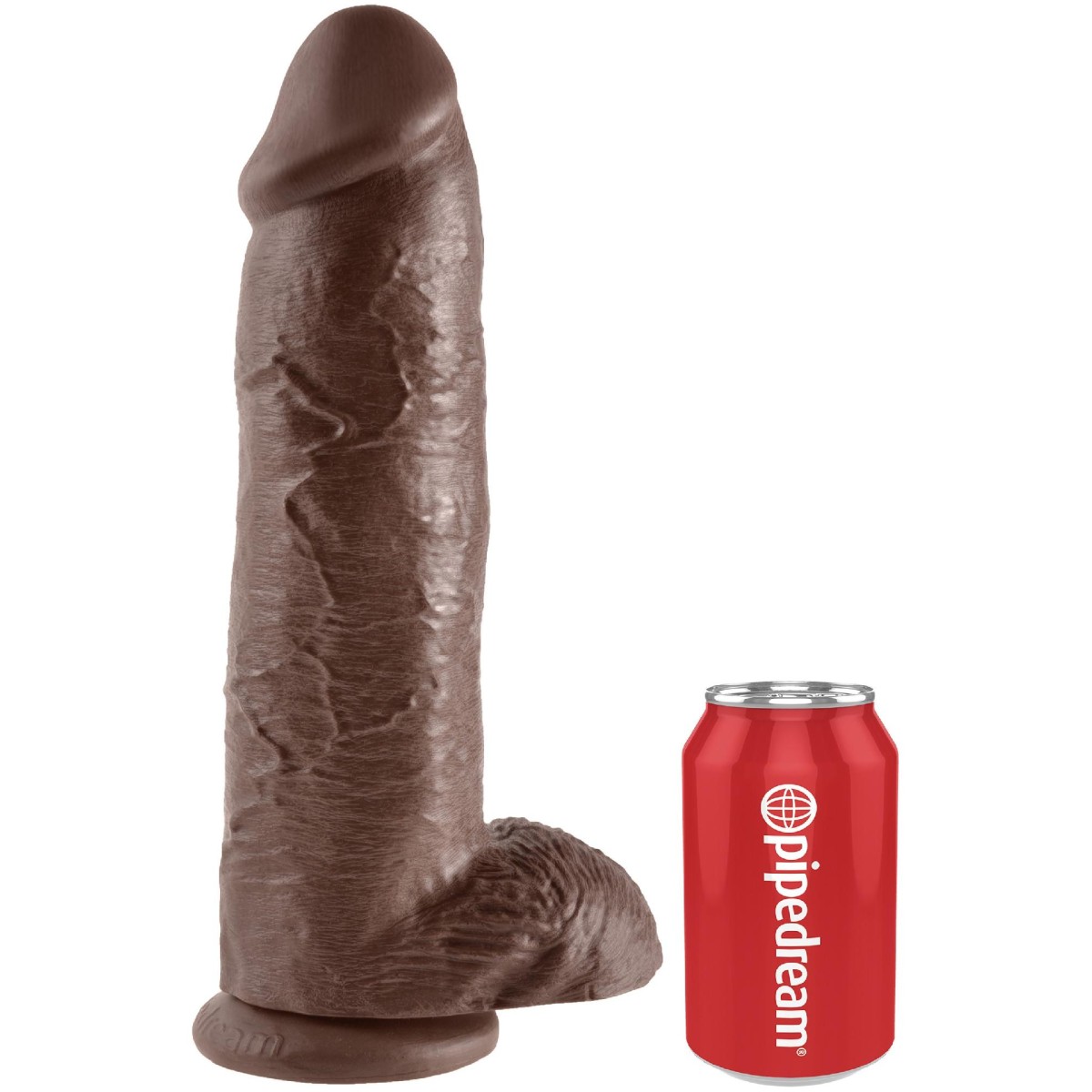 Dildo maxi realistico 31 cm testicoli brown