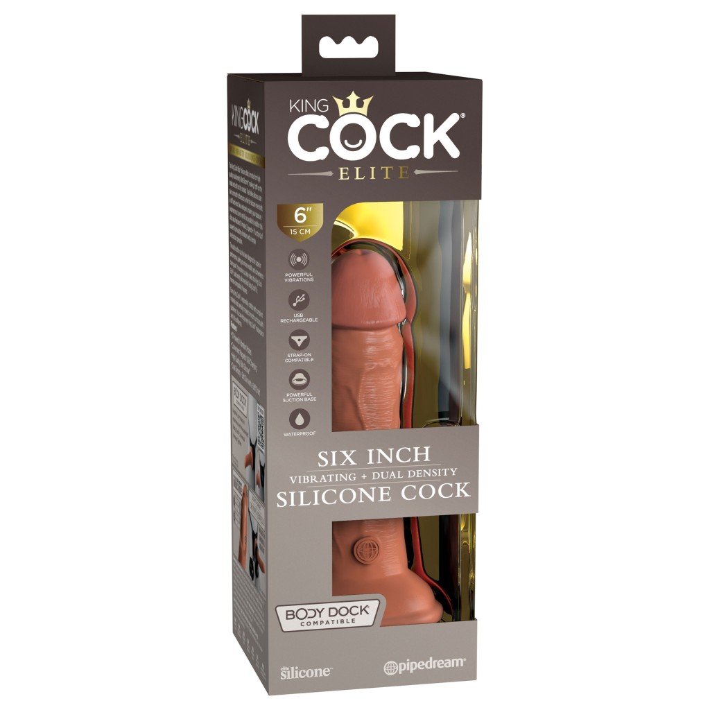 Dildo Vibratore King Cock 15 mulatto