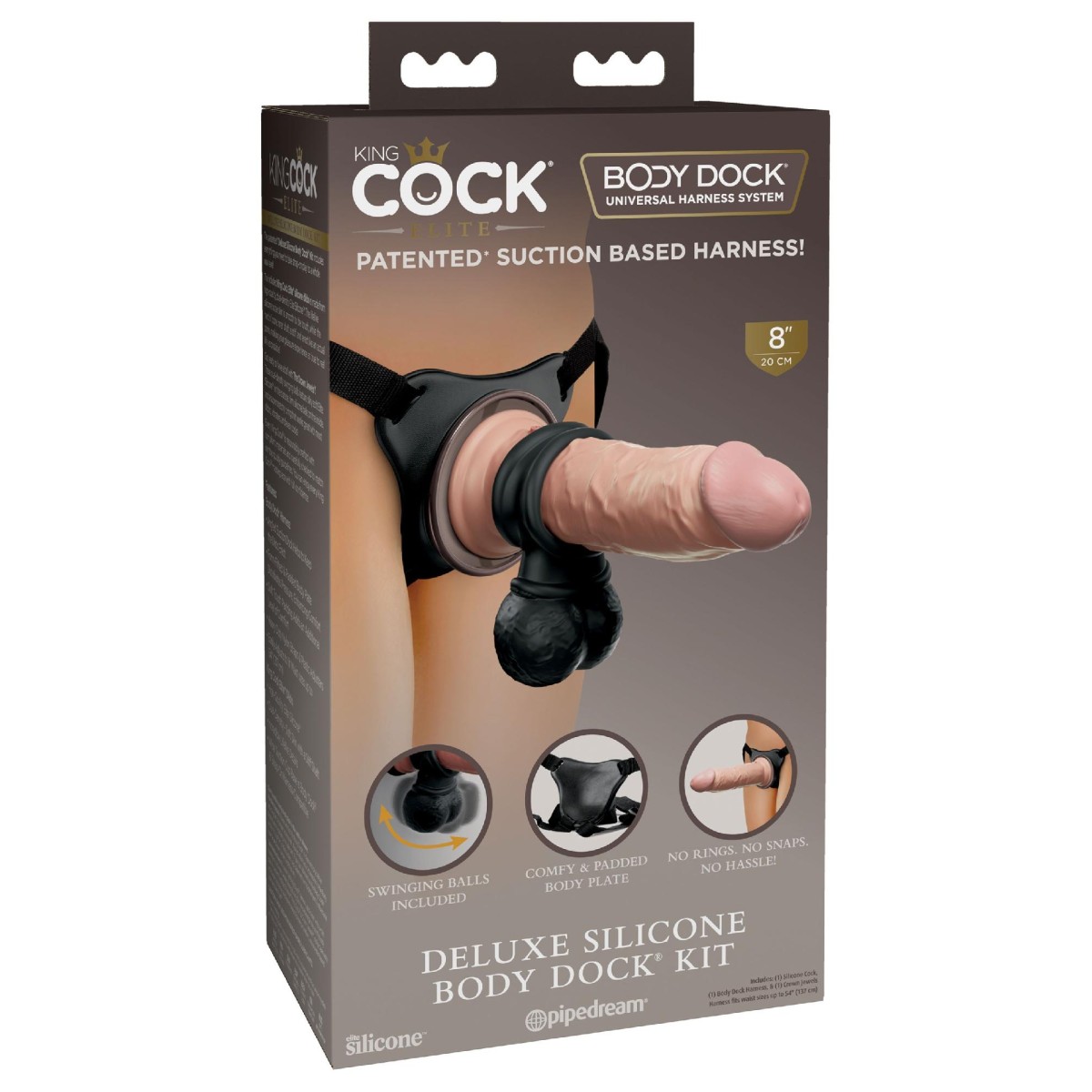 Kit strapon dildo e testicoli mobili