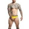 Jockstrap con anello pene giallo Dngeon