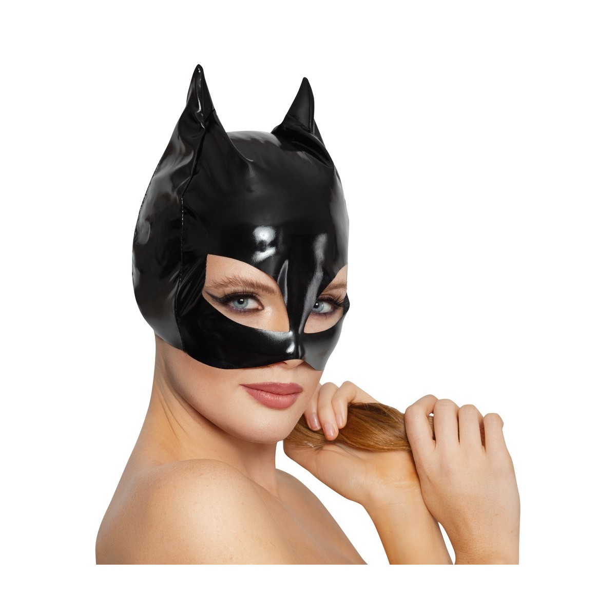 Maschera nera sexy da gatta fetish catwoman