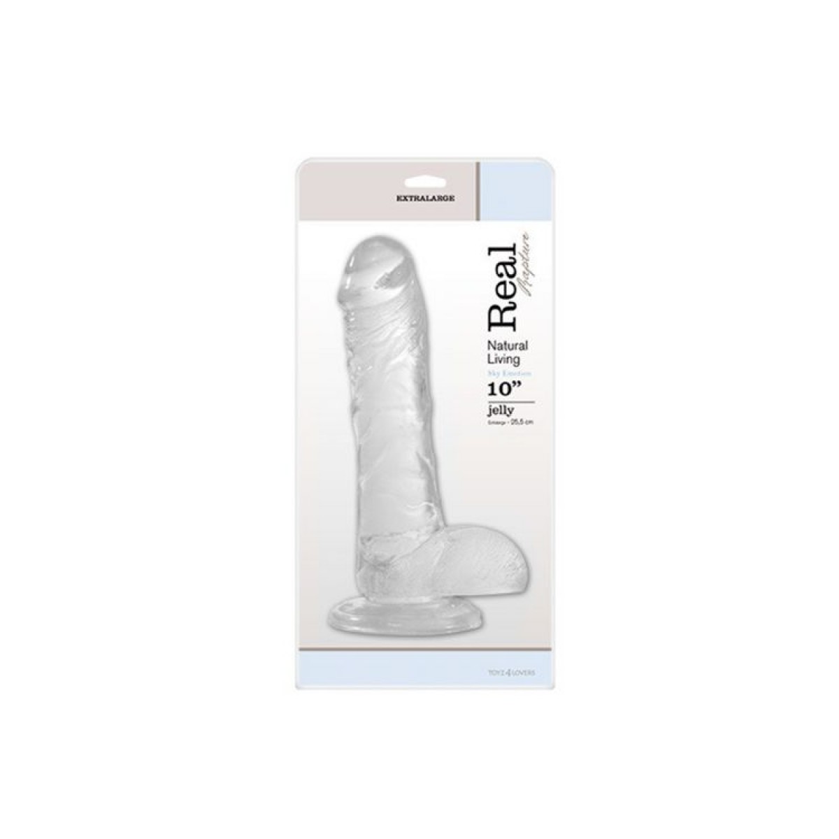 Dildo realistico jelly trasparente 25 cm