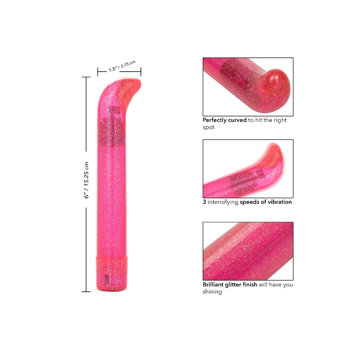 Vibratore punto g rosa Sparkle Slim G-vibe