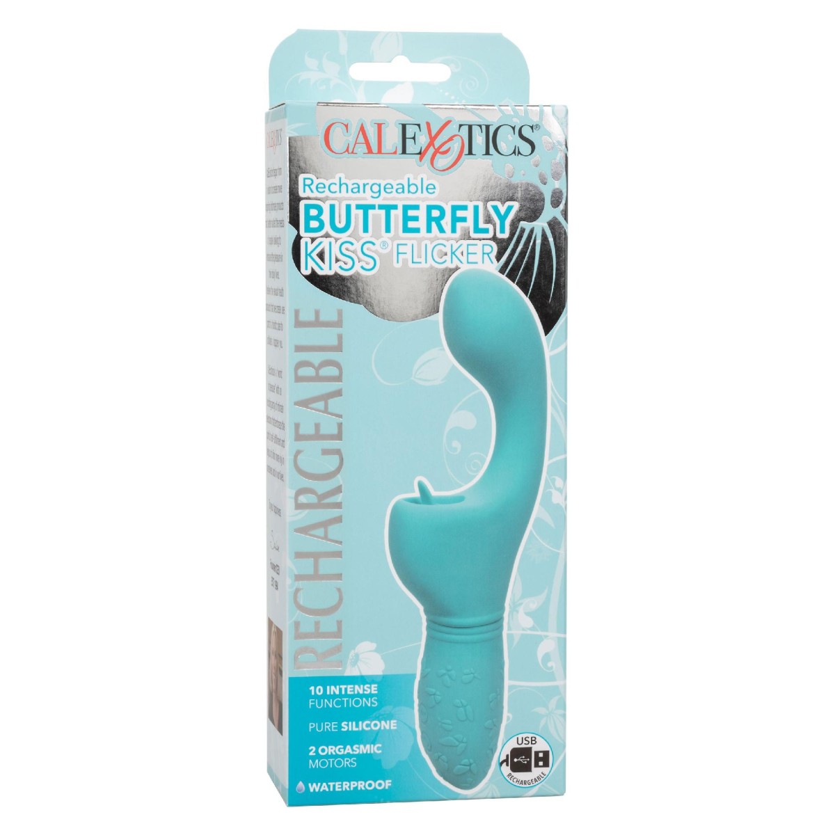 Vibratore con lingua Butterfly azzurro