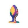 Plug anale spirale silicone large multicolor