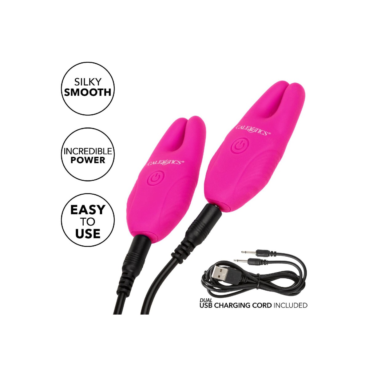 Pinze capezzoli vibranti silicone fucsia