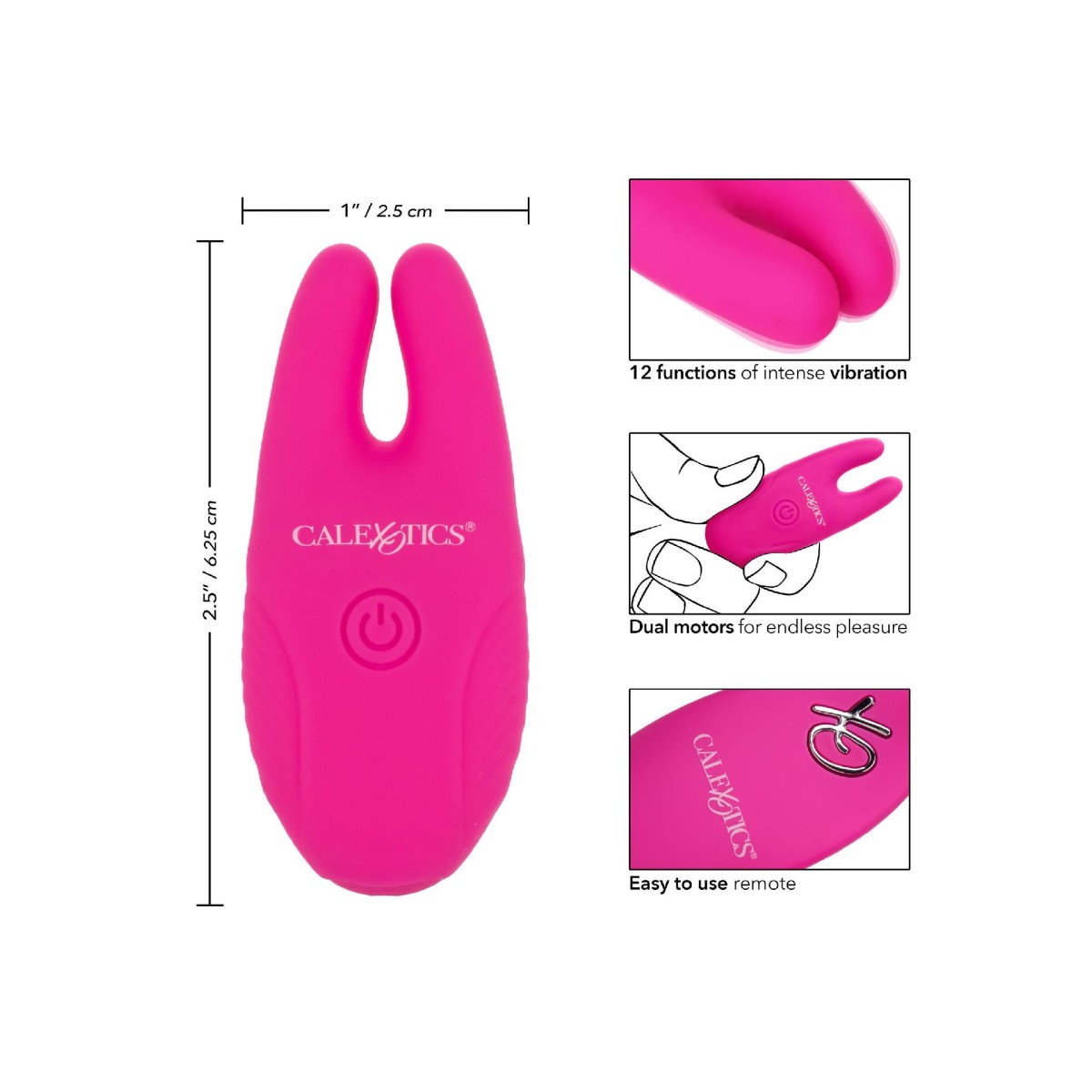 Pinze capezzoli vibranti silicone fucsia