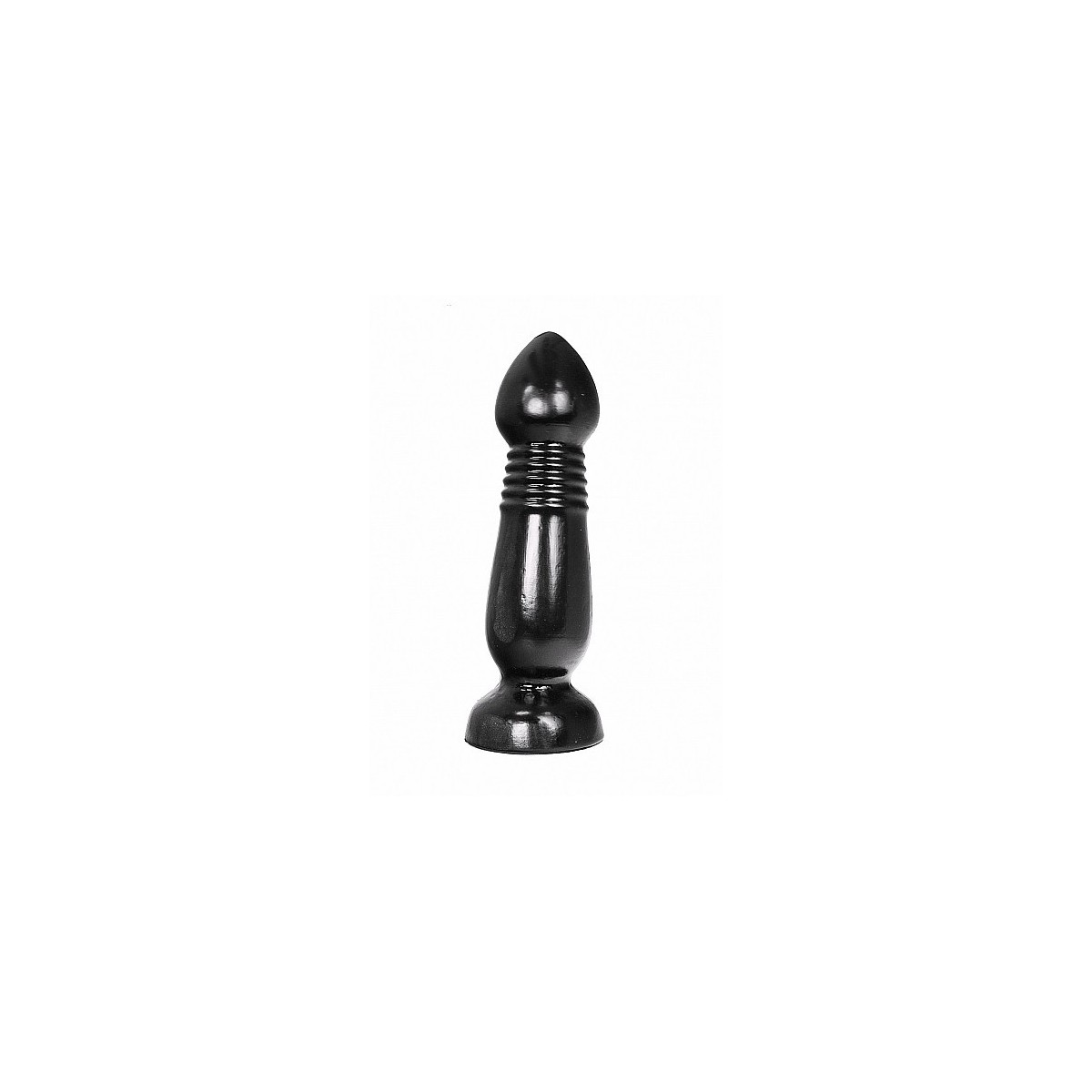 Plug anale a con increspature 28 cm All Black