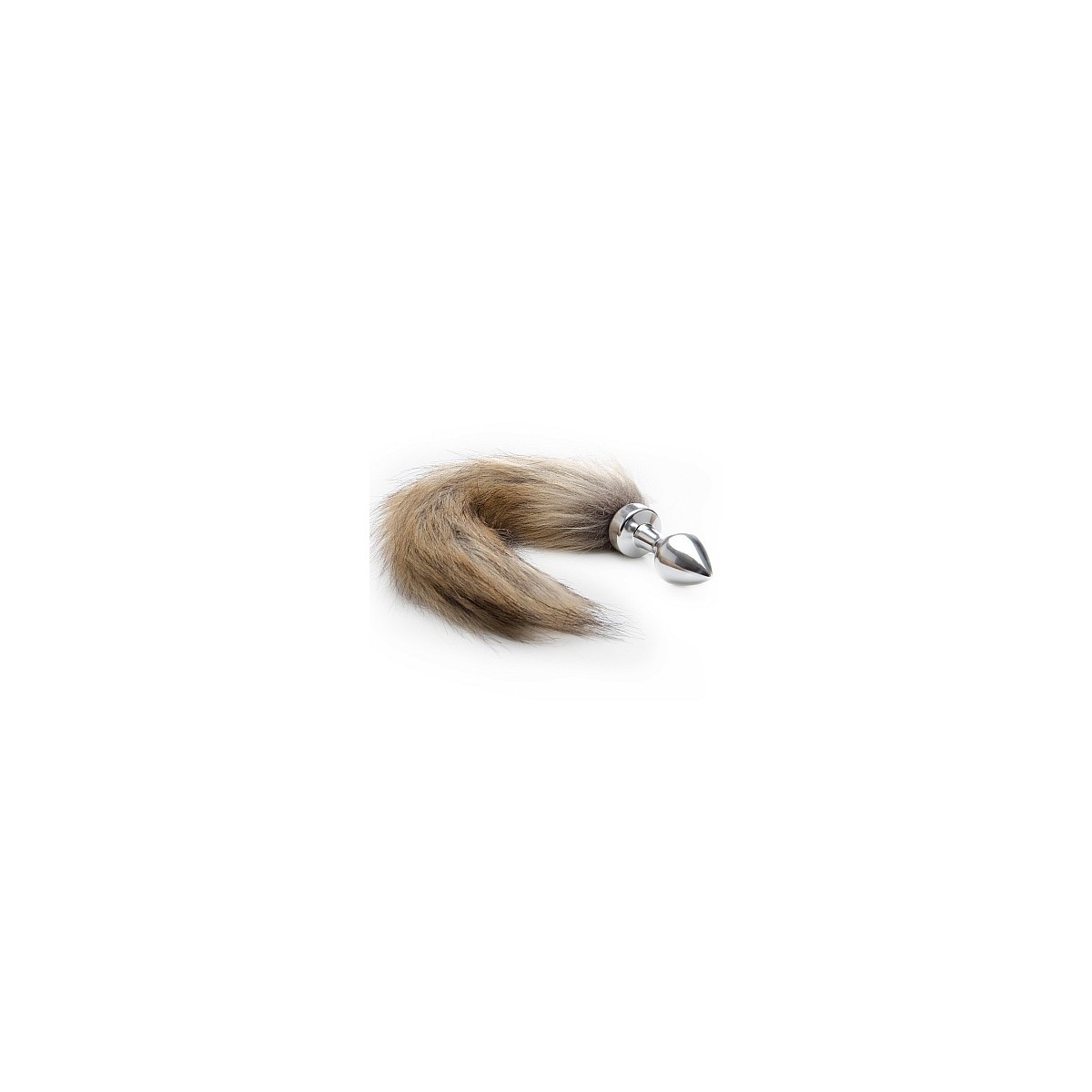 Plug con coda Fox Tail Buttplug - Silver