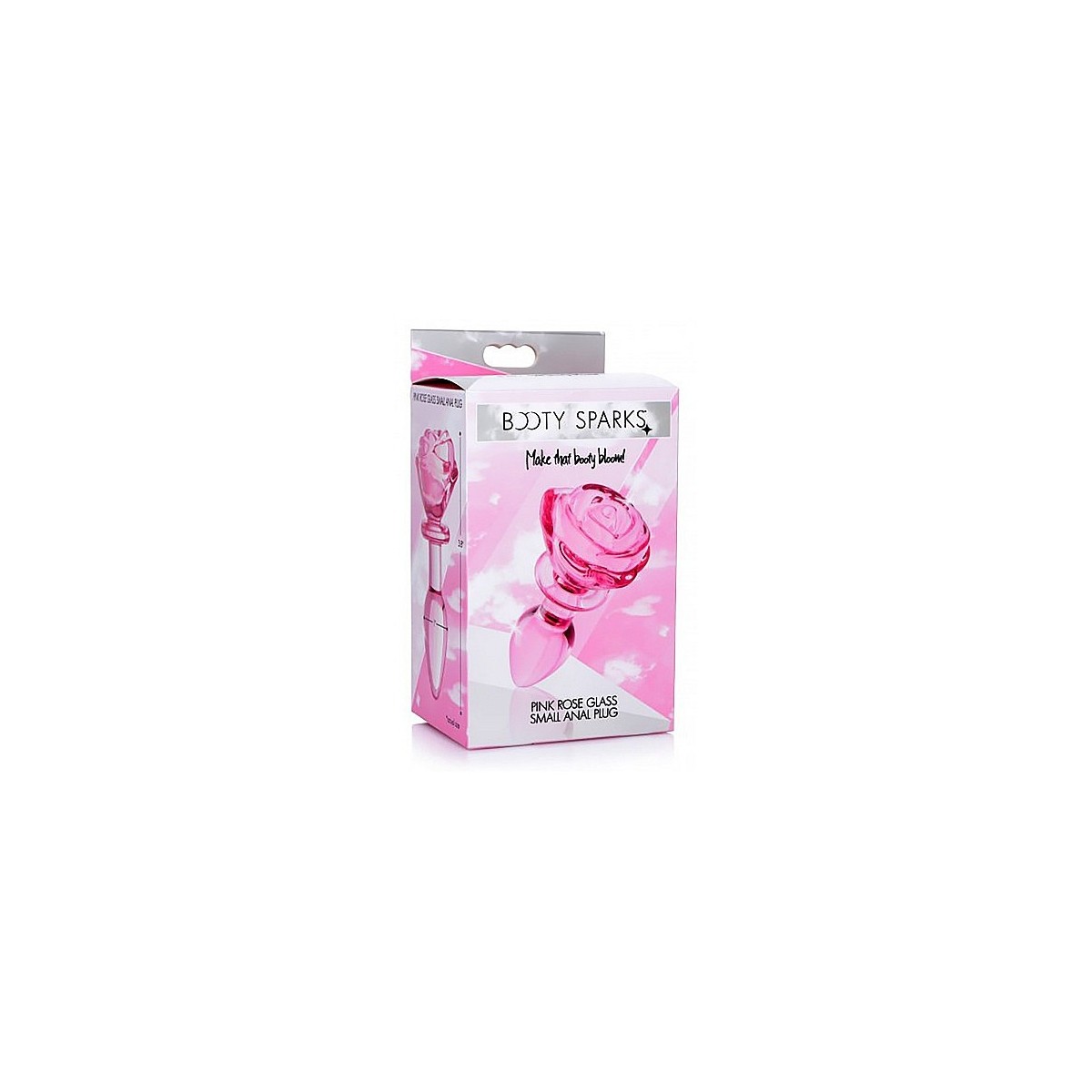 Plug anale in vetro rosa Small