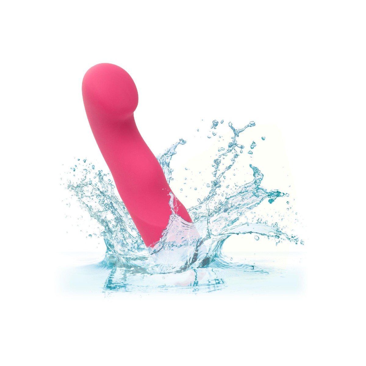 Vibratore in silicone curvo rosa