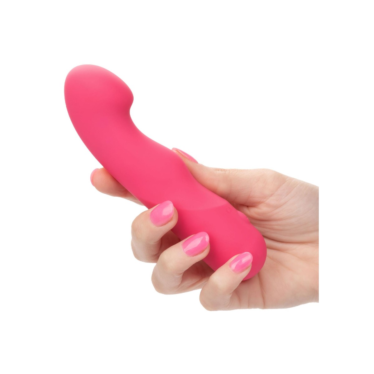 Vibratore in silicone curvo rosa