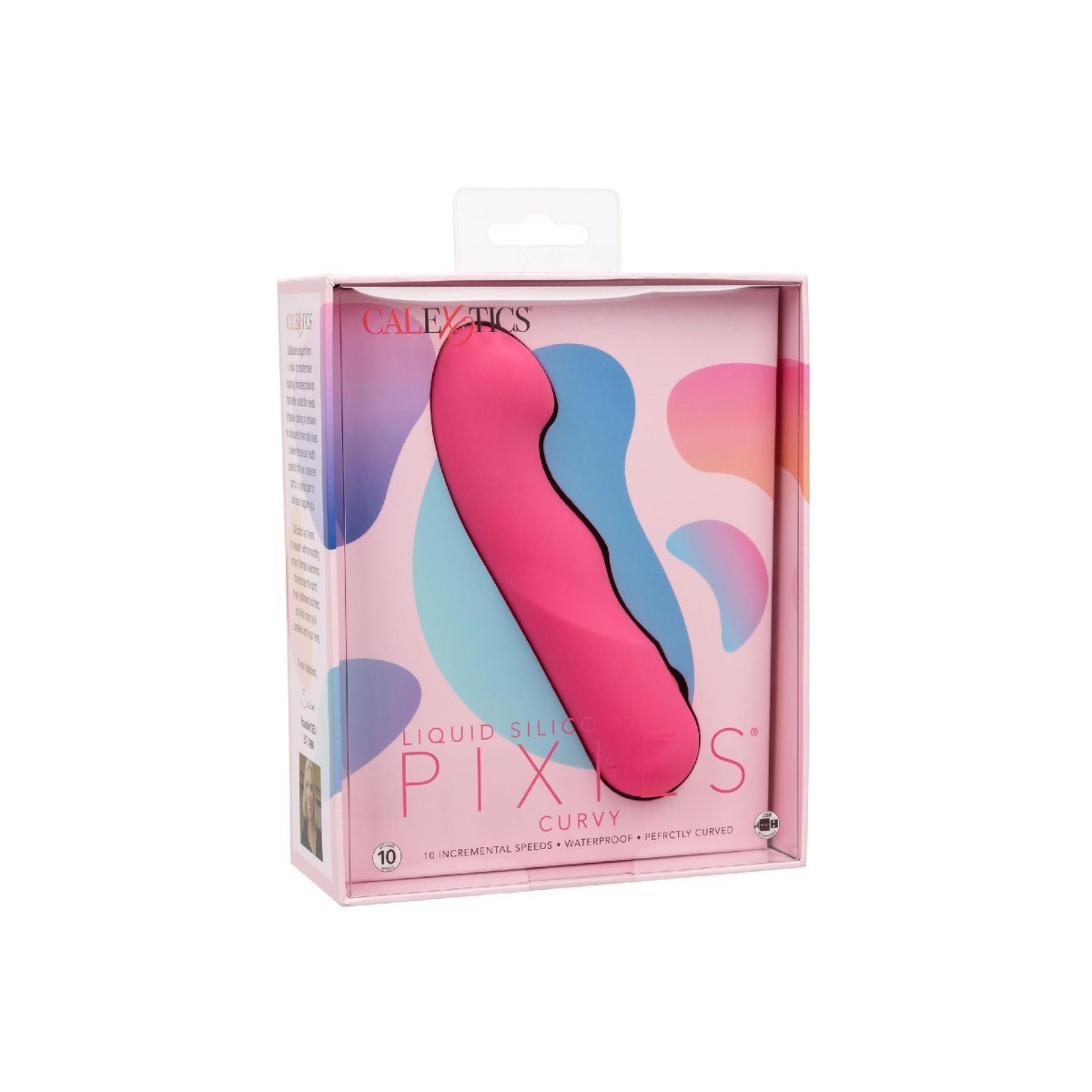 Vibratore in silicone curvo rosa