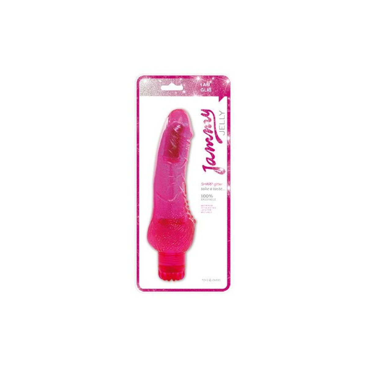 Vibratore realistico jammy sharp glitter rosa