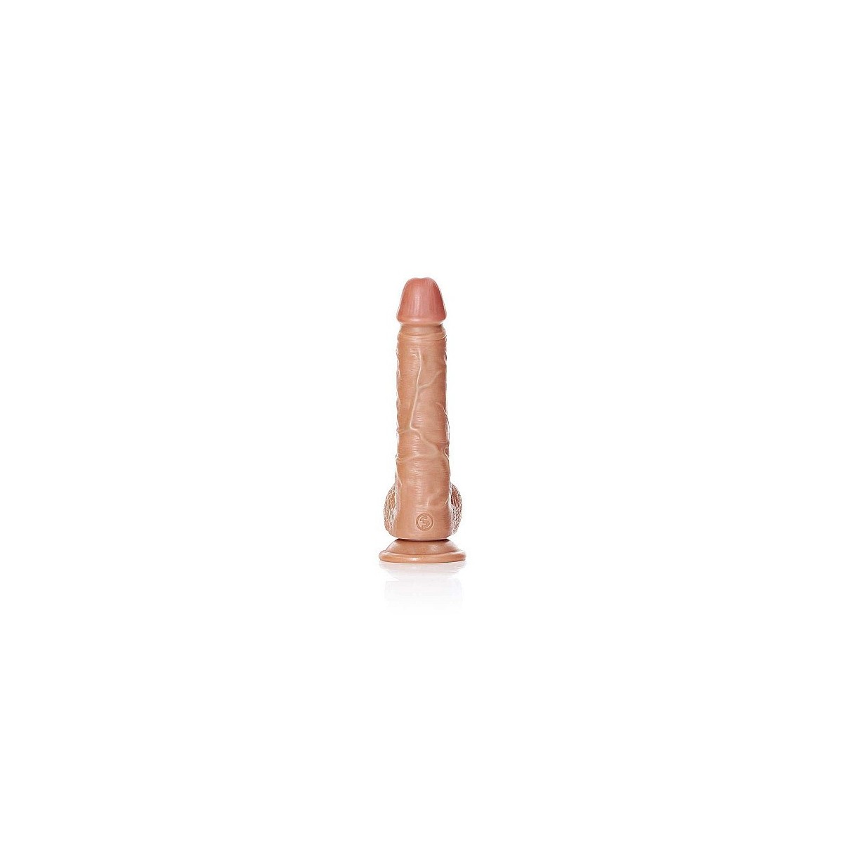 Dildo realistico con palle 18 cm mulatto