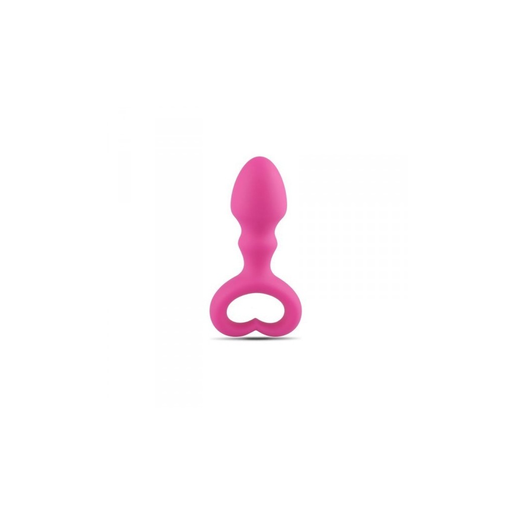 Plug anale in silicone heart clip tip