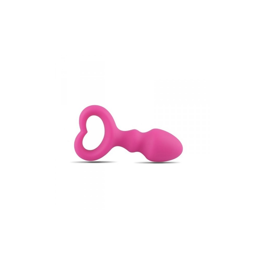 Plug anale in silicone heart clip tip