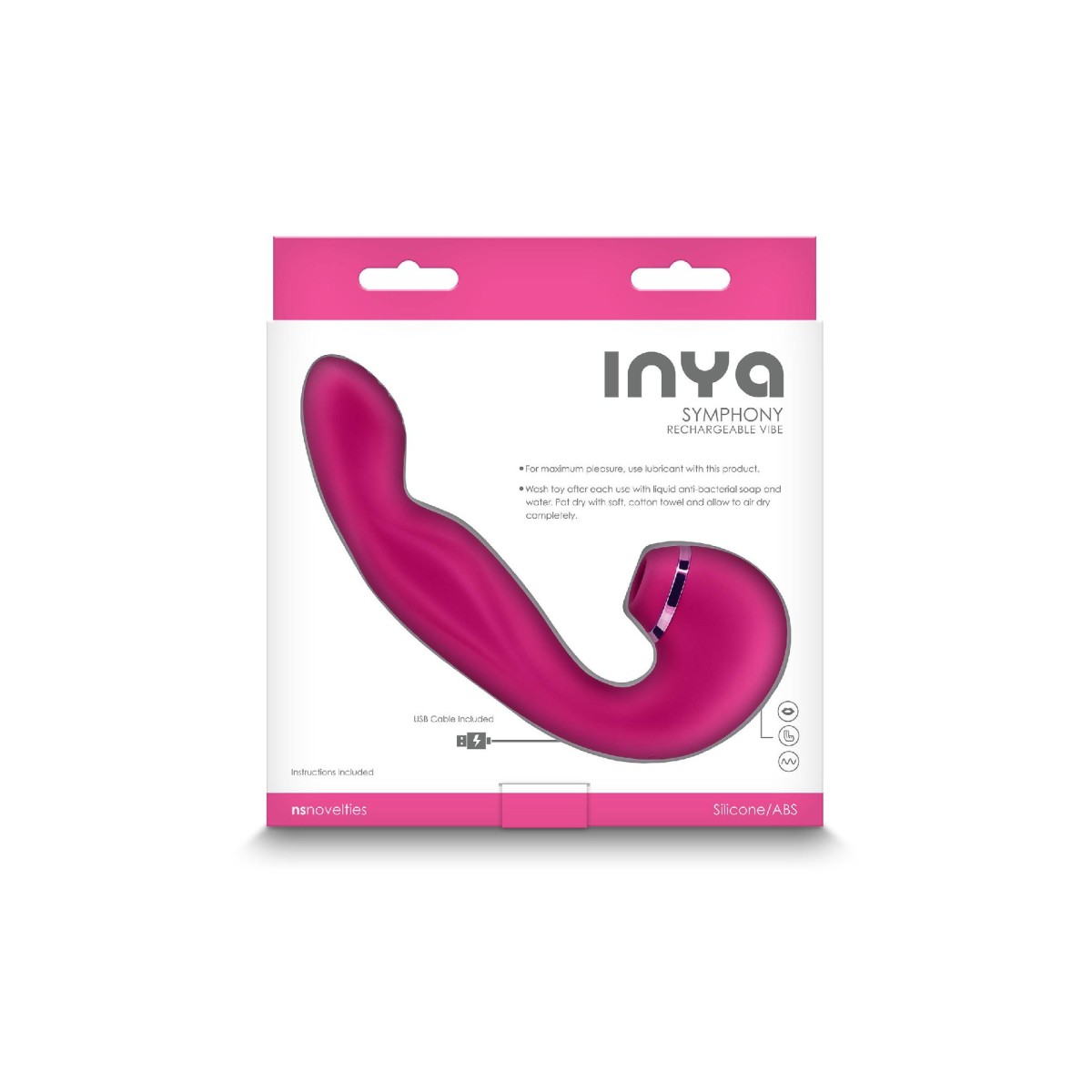 Vibratore/succhia clito INYA Symphony rosa