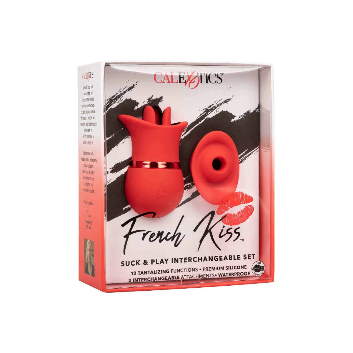 Lingua vibrante French Kiss Suck & Play Set