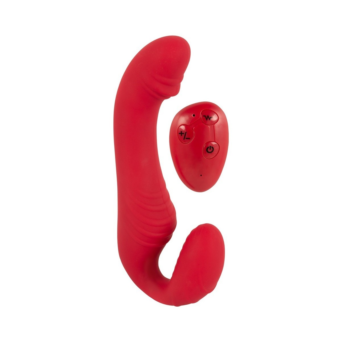 Vibratore strapon indossabile rosso