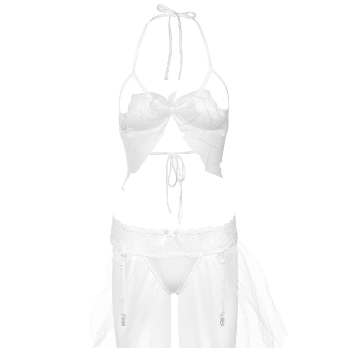 Completo sexy sposa bianco