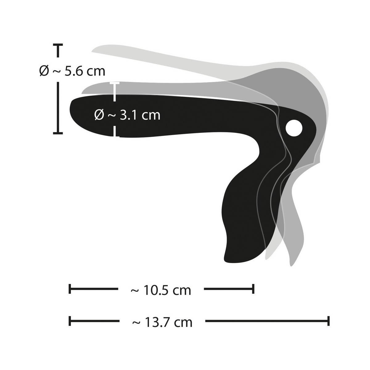 Dilatatore vaginale anale vibrante e luce LED