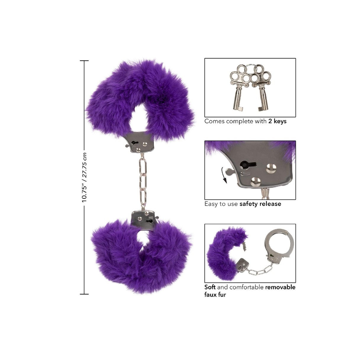 Manette viola Ultra Fluffy Furry Cuffs