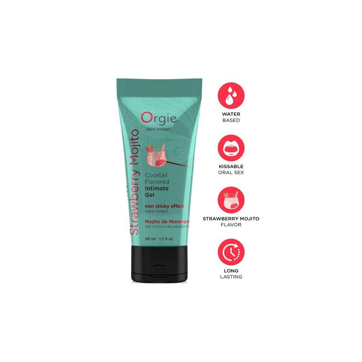 Gel commestibile Orgie fragola mojito 50ml