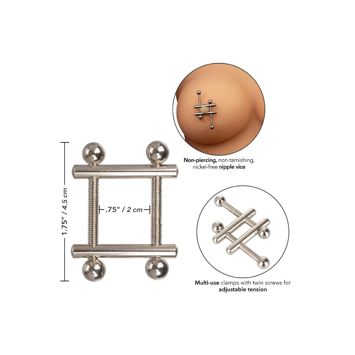 Morsetti bondage Crossbar Nipple Vices