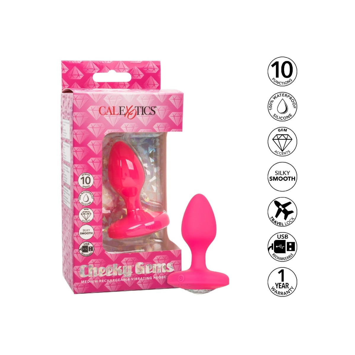 Plug anale vibrante Probe Medium Rosa