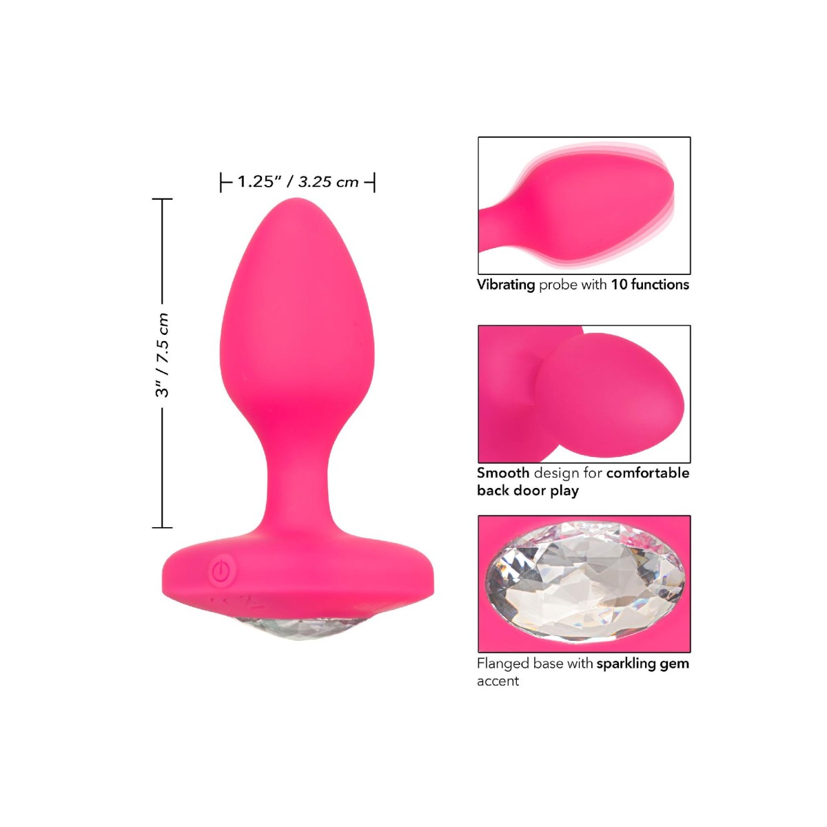 Plug anale vibrante Probe Medium Rosa