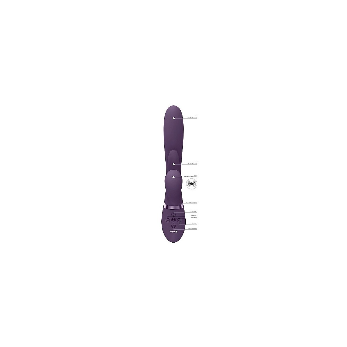 Vibratore rabbit 3 in 1 viola