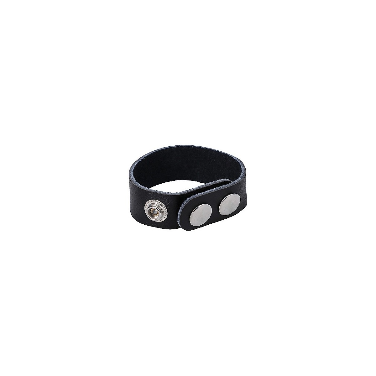 Anello fallico The Leather 3 Snap Black