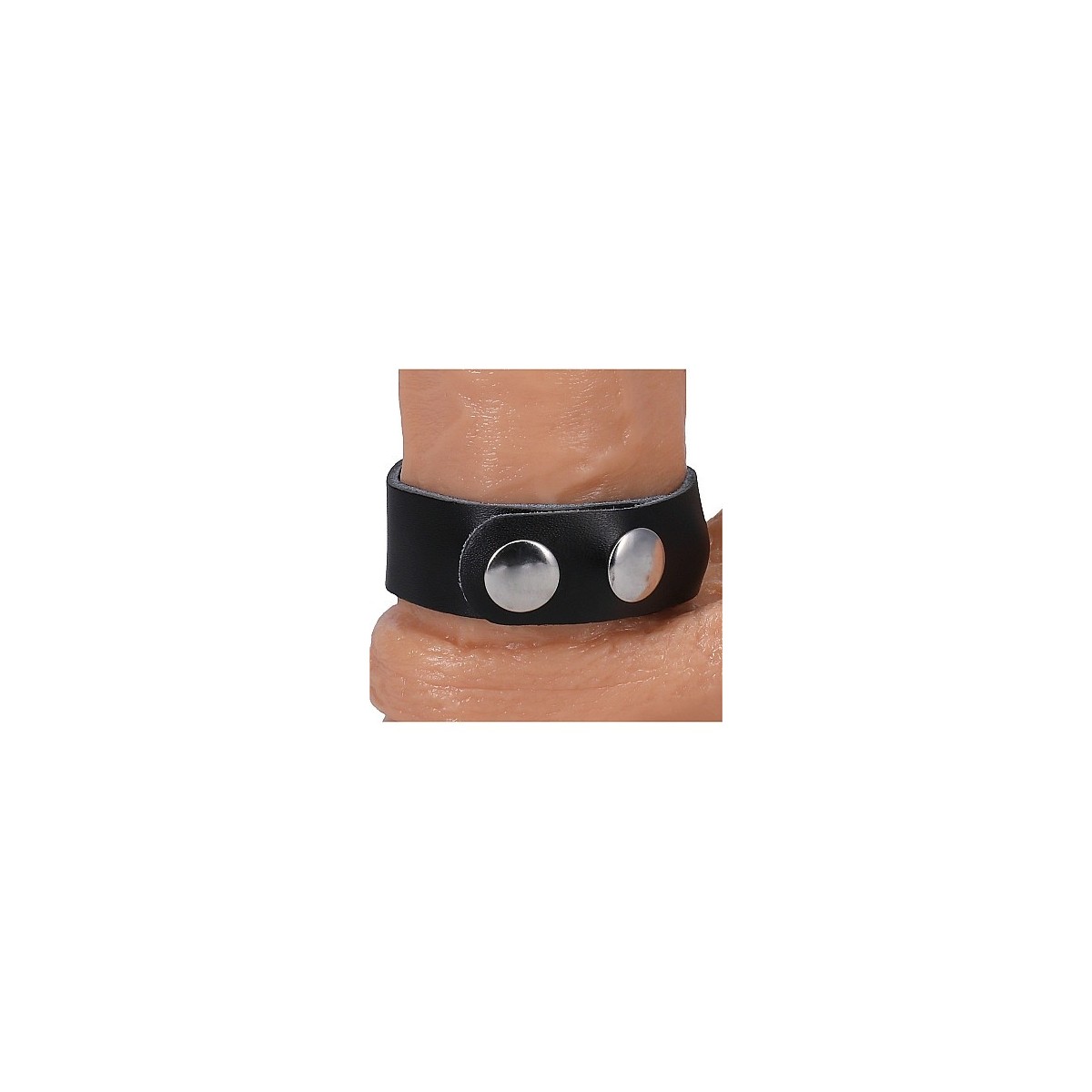 Anello fallico The Leather 3 Snap Black