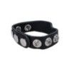 Anello fallico The Leather 5 Snap nero