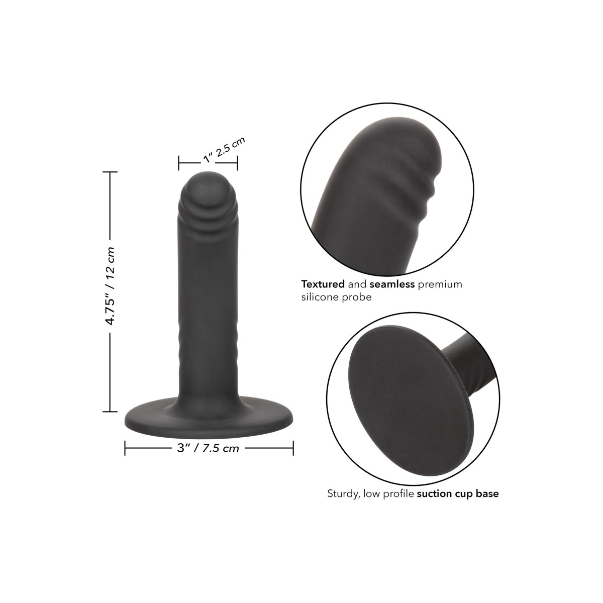 Dildo con ventosa Boundless 12cm Ridged