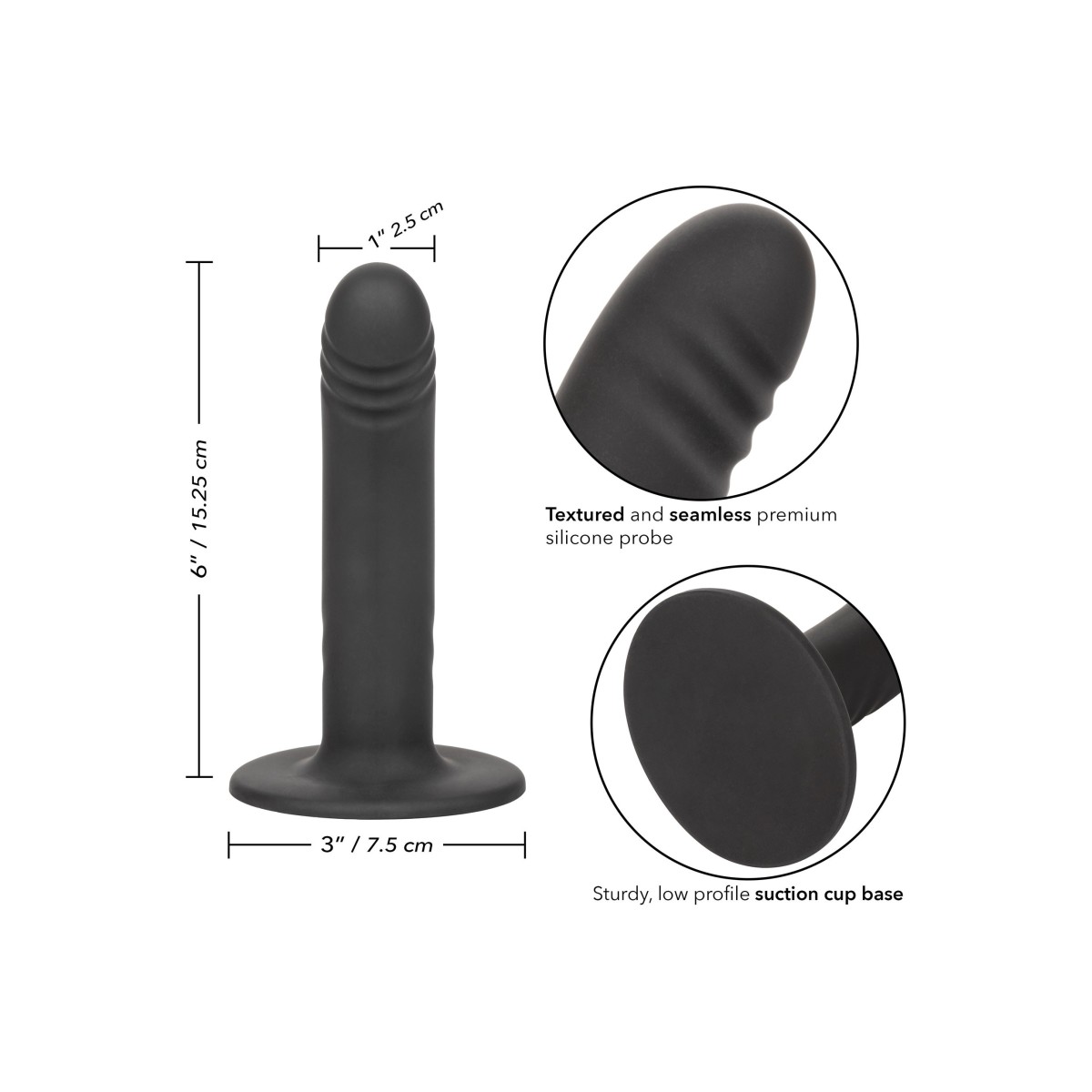 Dildo con ventosa Boundless 6/15.25cm Ridged