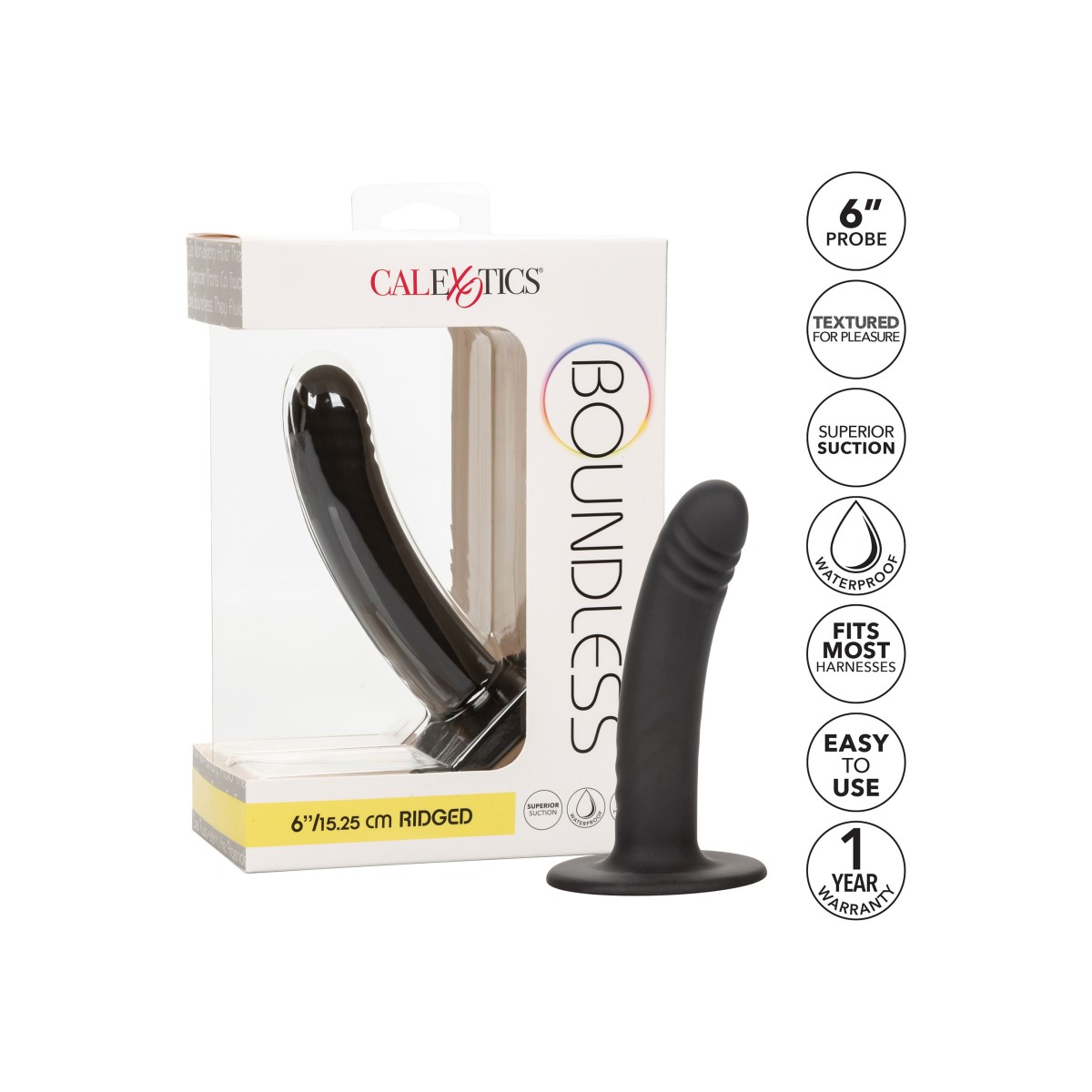 Dildo con ventosa Boundless 6/15.25cm Ridged