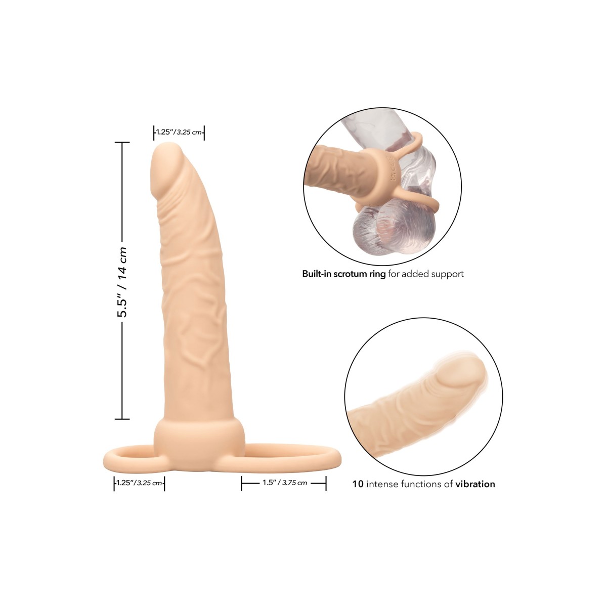 Dildo realistico vibrante indossabile chiaro