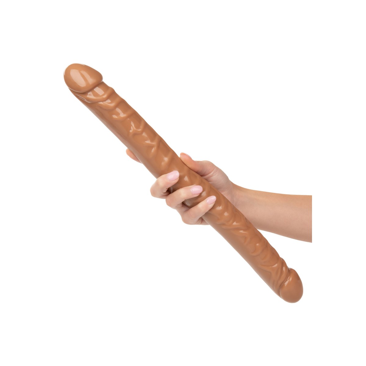 Dildo doppio Size Queen 43 cm caramello