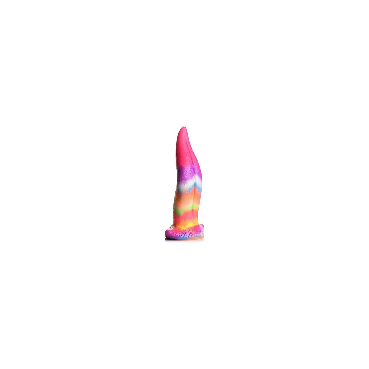 Dildo silicone Unicorn Tongue fluo Rainbow