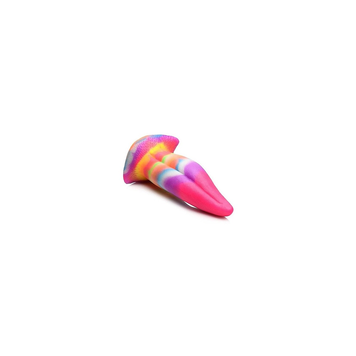 Dildo silicone Unicorn Tongue fluo Rainbow