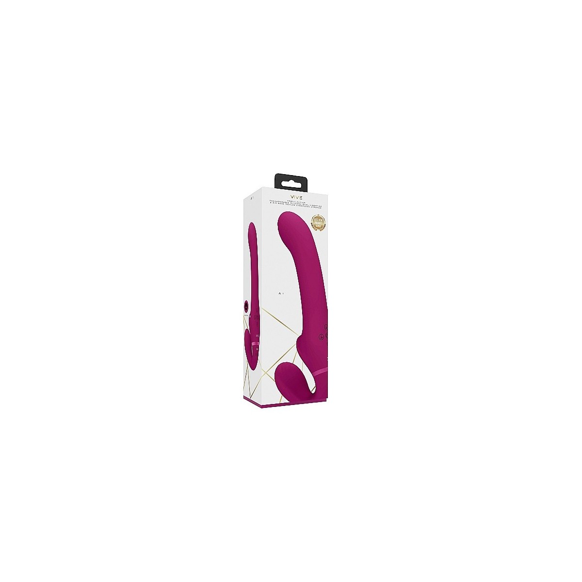 Vibratore strapon e succhia clitoride fucsia