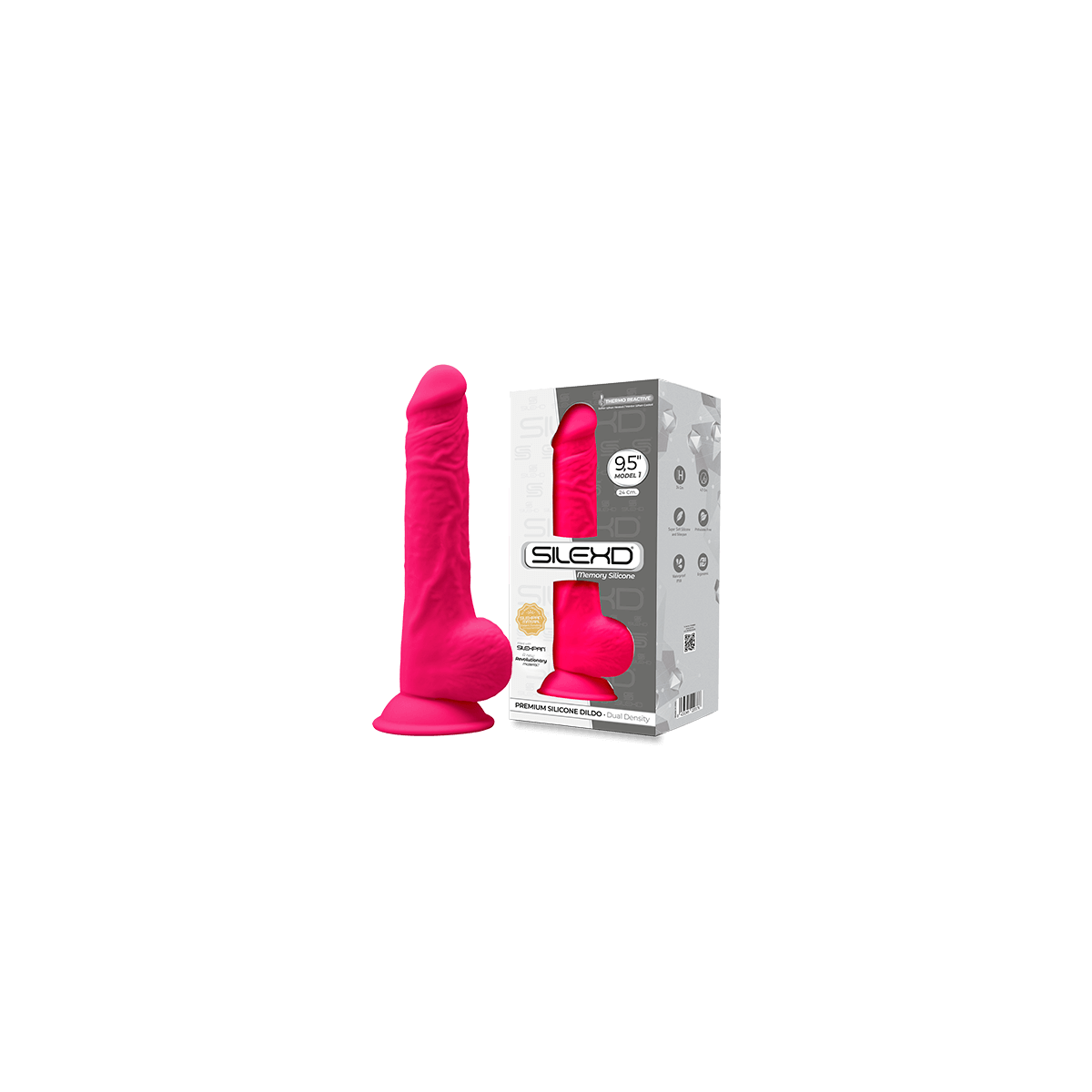 Dildo silexd pink 9,5 silicone memory