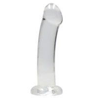 Dildo con ventosa trasparente 17 cm