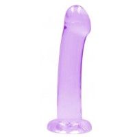 Dildo con ventosa viola trasparente 17 cm