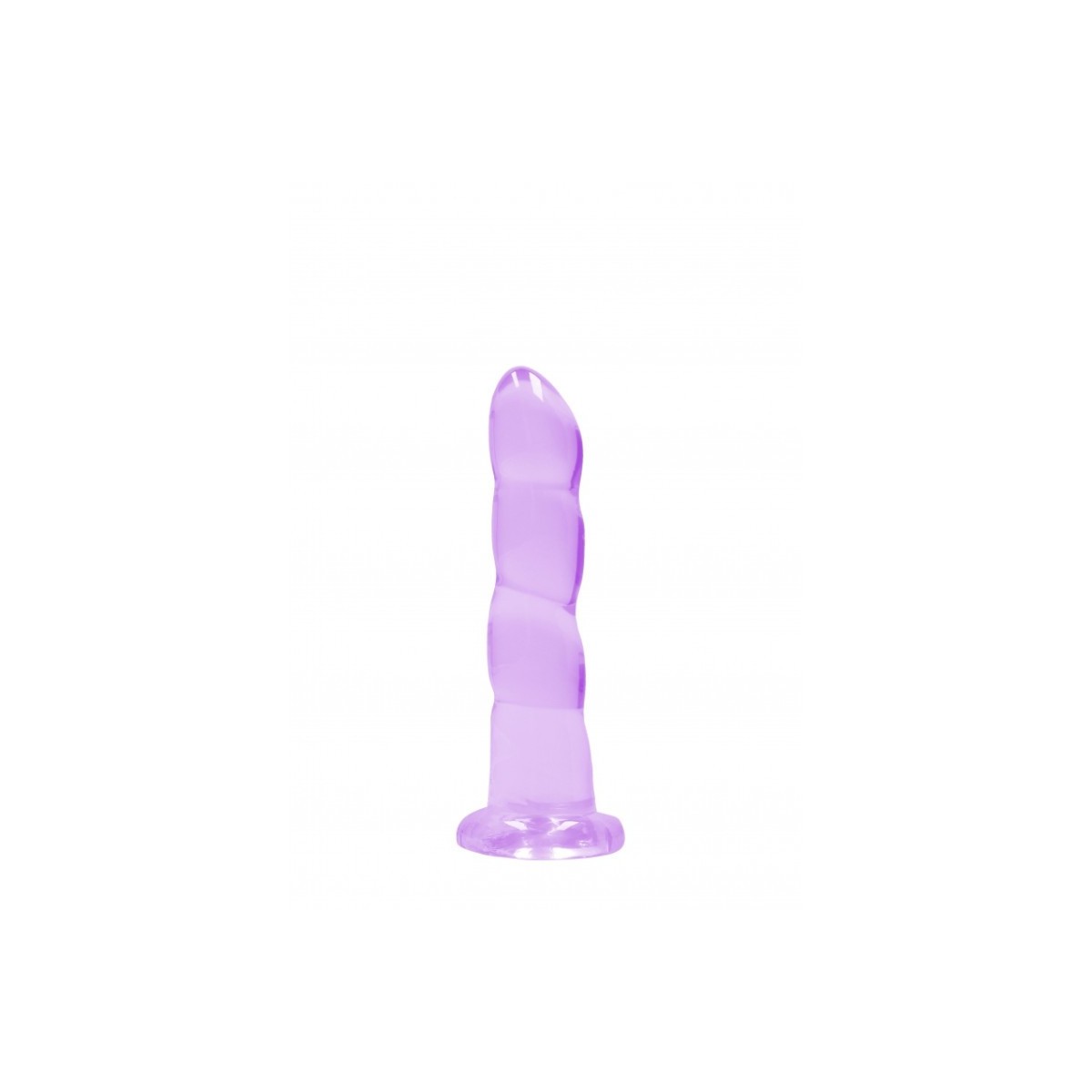 Dildo ventosa e sfere viola trasparente 17 cm